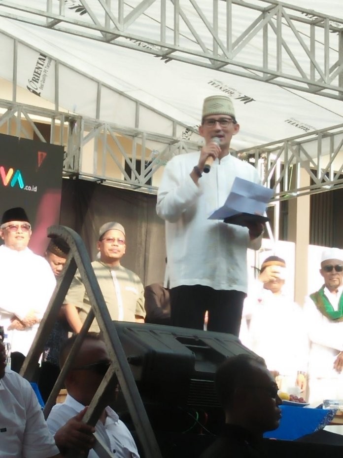 Cawapres Hadiri Tasyakuran Kemenangan Prabowo-Sandi di Kab.Bekasi