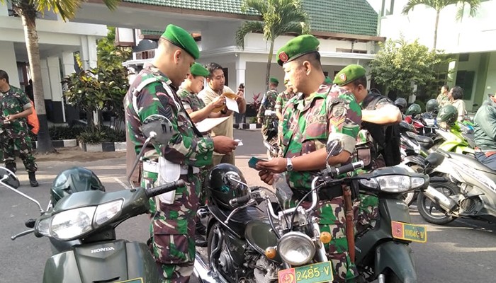 Kendaraan Dinas Dan Pribadi Prajurit Korem Baladhika Jaya Disidak