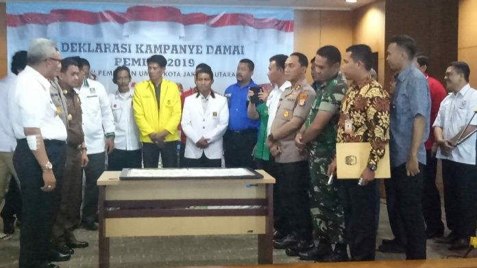 Wali Kota Jakut Ikut Deklarasi Kampanye Pemilu Damai Bebas Isu SARA
