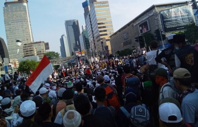 Lagu 2019 Ganti Presiden Menggema di Aksi 22 Mei