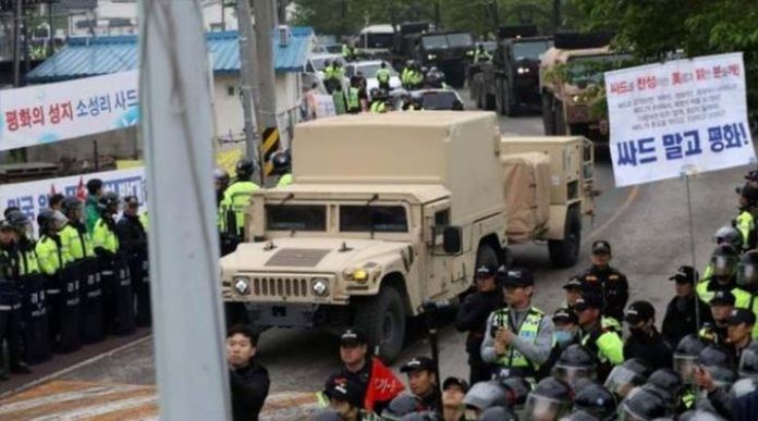 Warga Korsel Marah Amerika Pindahkan Rudal THAAD ke Perbatasan