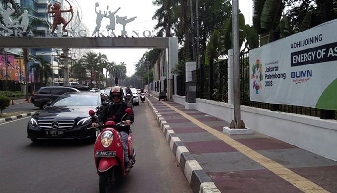 Jelang Pembukaan Asian Games Jalan di Jakarta Terlihat lenggang