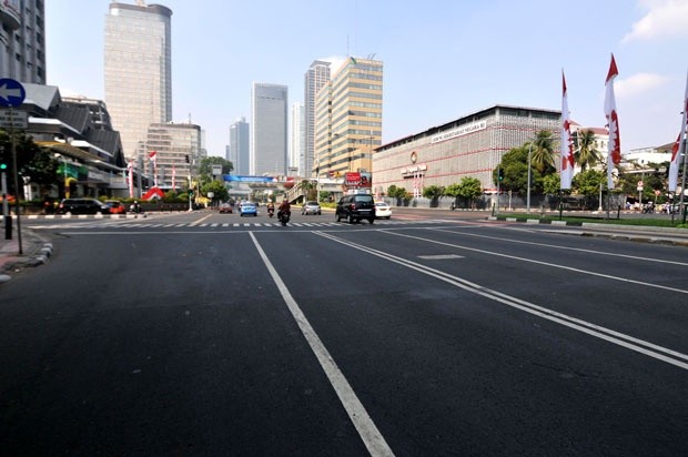 Jalanan Jakarta Terpantau Lancar