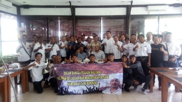 Relawan De Gadjah Komitmen Jaga Pilgub Damai, Siap Kampanye Santun Menangkan Mantra-Kerta