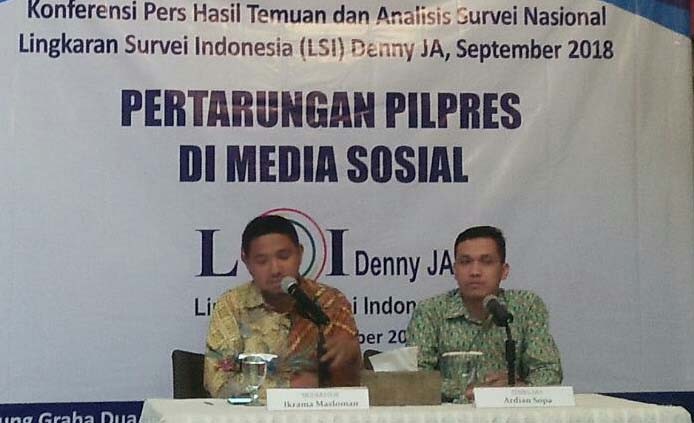 Hasil Survei LSI: Jokowi-Ma’ruf  Amin ‘Jawara’ di Facebook