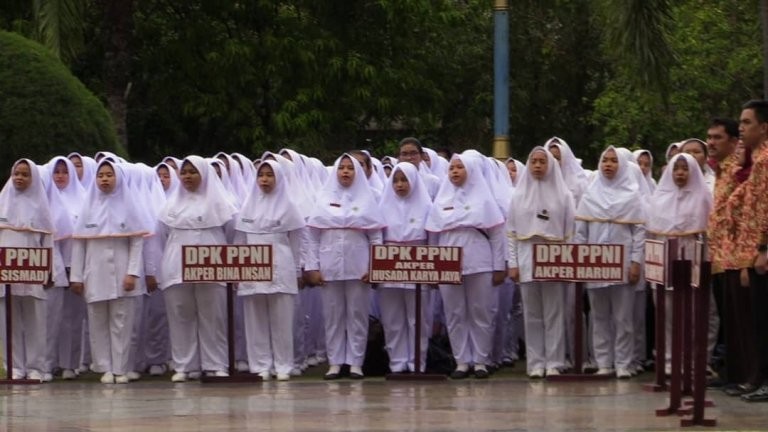 PPNI Gelar Apel Bersama Peringati HUT ke 45 di Halaman Plaza Wali Kota Jakarta Utara