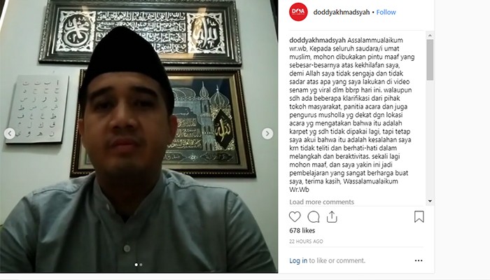 Viral Senam Di Atas Sajadah, Caleg PDIP Ini Minta Maaf