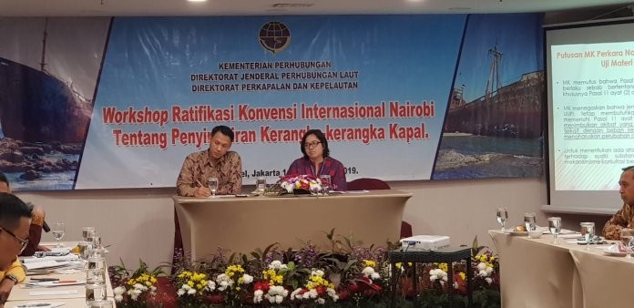 Ditjen Hubla Gelar Workshop Siapkan Ratifikasi Konvensi Internasional Nairobi Tentang Penyingkiran Kerangka-Kerangka Kapal