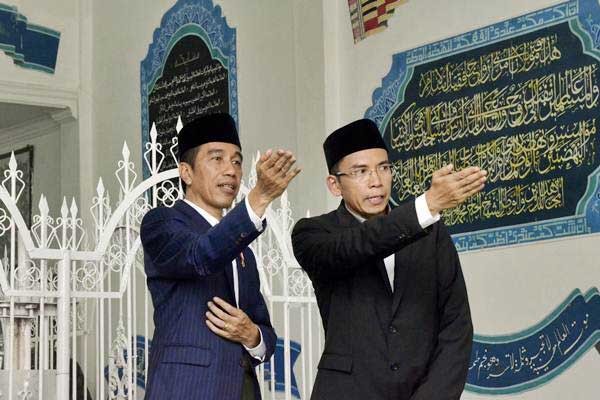 Ditemani TGB, Jokowi Kunjungi Lokasi Gempa