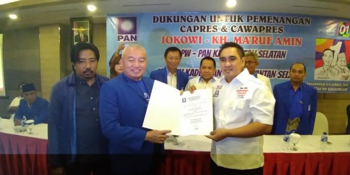 PAN Kalsel Deklarasi Dukung Jokowi-Ma’ruf Amin