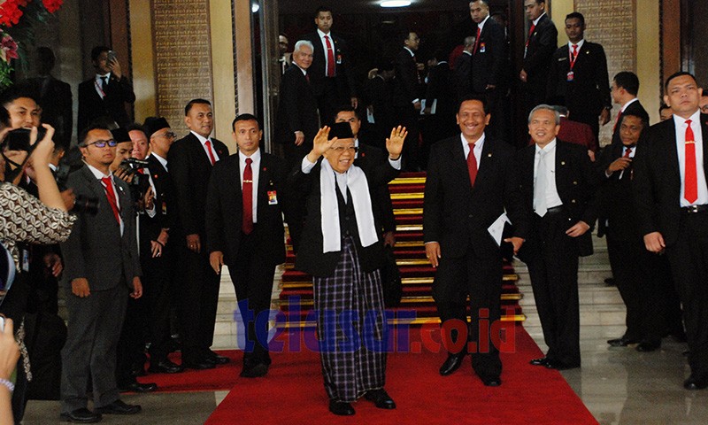 Wakil Presiden Terpilih KH Ma'ruf Amin Hadiri Sidang Tahunan MPR