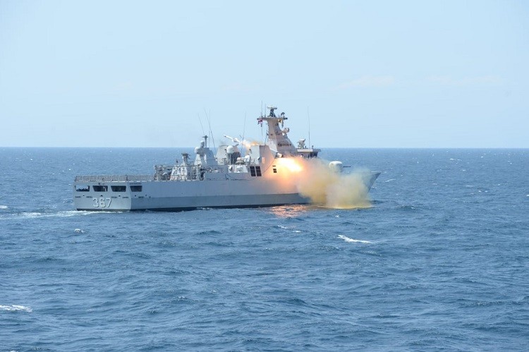 Kogaslagab TNI Berhasil Hancurkan Musuh dengan Peluru Kendali Exocet MM 40 Block-3