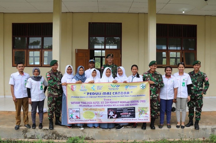 Satgas Pamtas RI-PNG Yonif 411 Kostrad Berikan Edukasi Bahaya Narkoba
