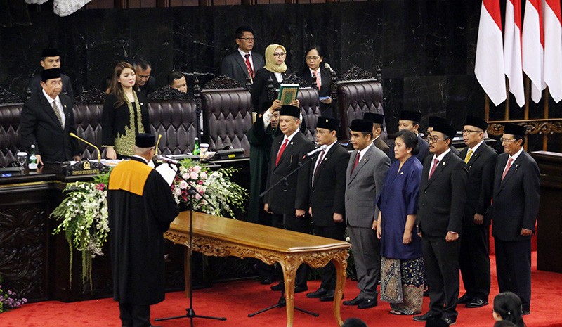 Sumpah dan Janji Pimpinan MPR RI Periode 2019-2024
