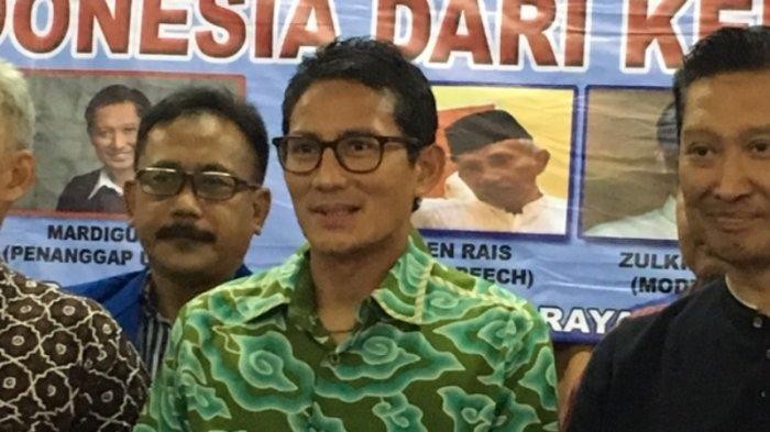 Disinggung Soal Menteri, Sandi: Saya Lagi Jeda Politik