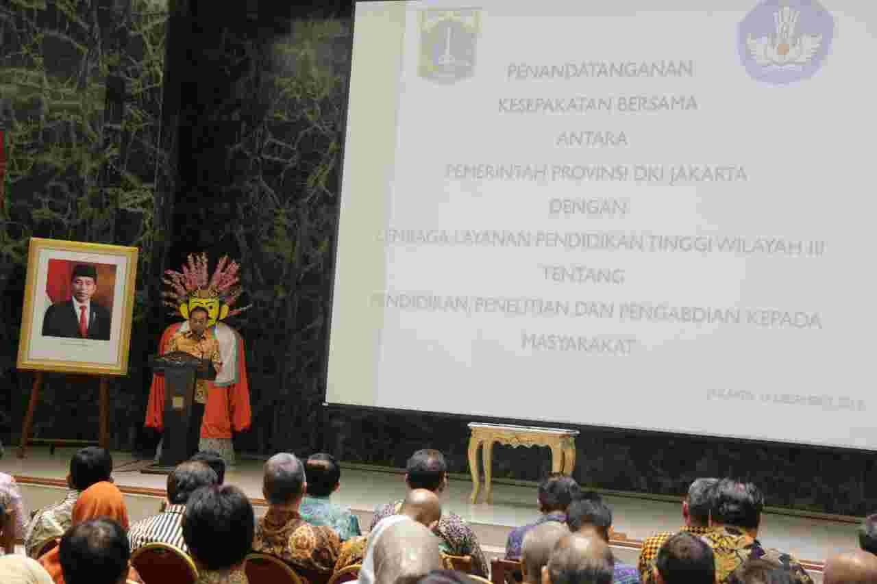 Pemprov DKI Gandeng Kemendikbud Untuk Terapkan Tri Dharma Perguruan Tinggi