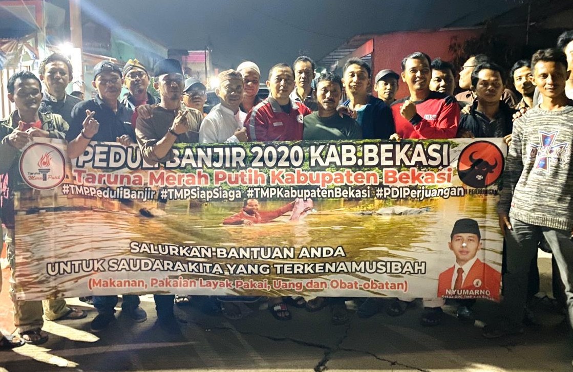 Taruna Merah Putih Salurkan Bantuan di 25 Titik Korban Banjir Bekasi