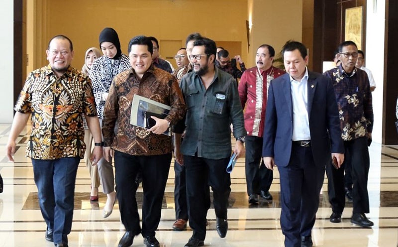 Ketua DPD RI LaNyalla Mahmud Mattalitti  Dukung Roadmap Menteri BUMN Erick Thohir Tata BUMN
