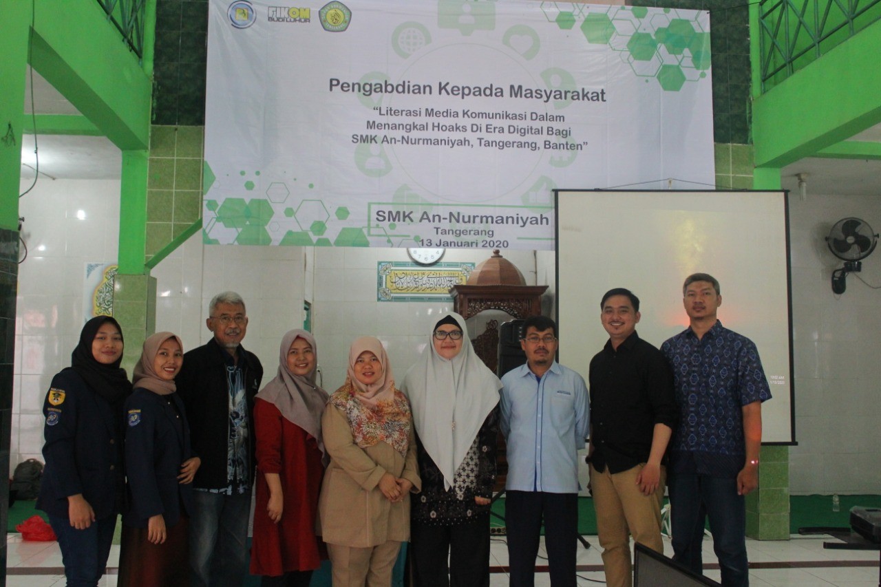 Dosen Fikom UBL Sosialisaikan Cara Tangkal Hoaks Bagi SMK An-Nurmaniyah, Tangerang