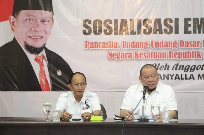 Sosialisasi Empat Pilar Ke Milenial, La Nyalla Gunakan Metode Kuis 
