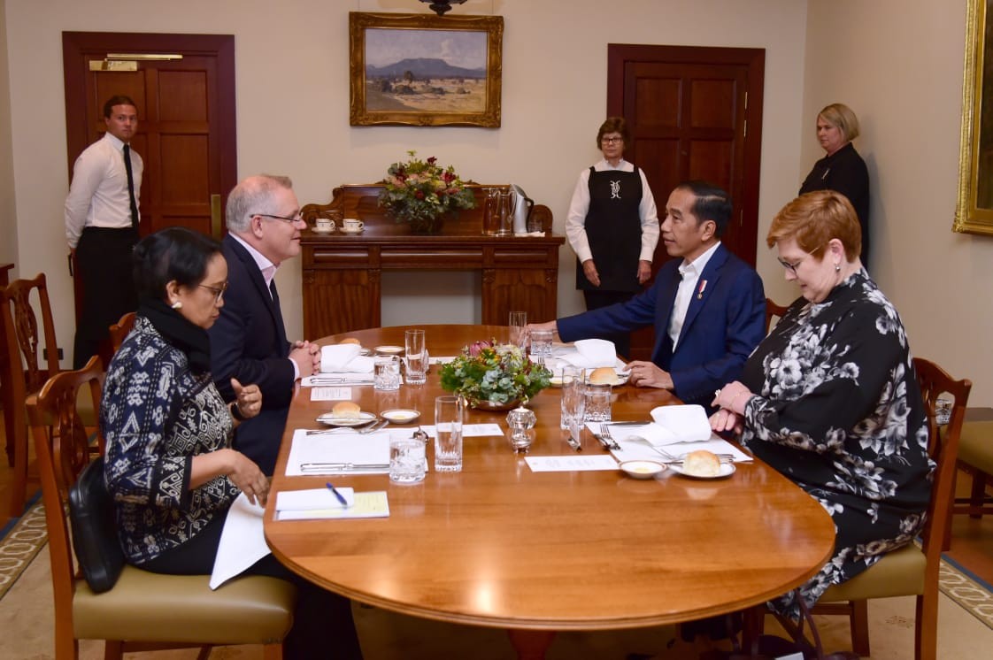Saat Presiden Jokowi Dijamu Santap Malam oleh PM Morrison