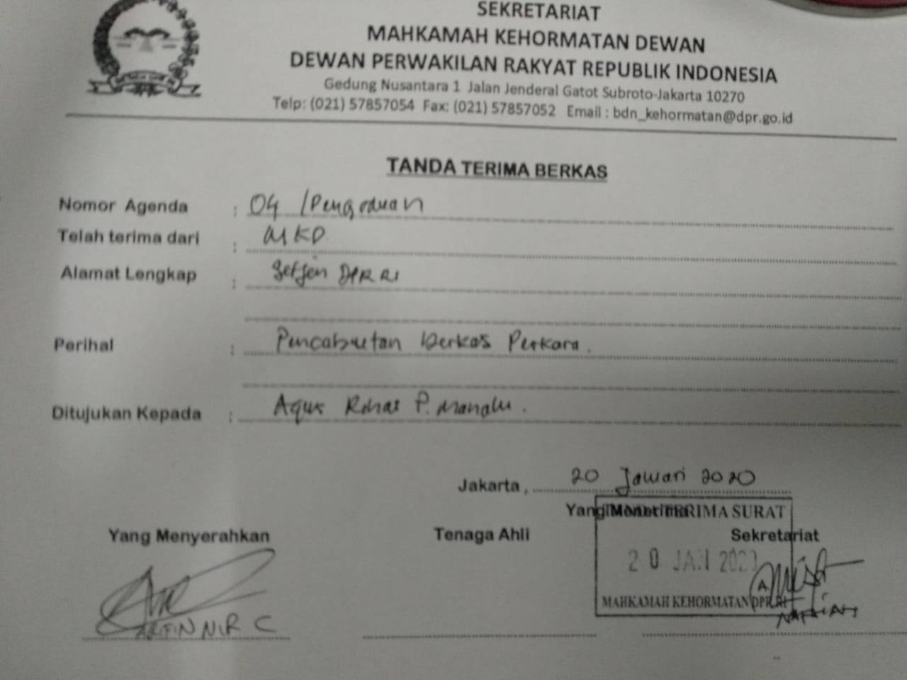 Sudah Cabut Laporan, Warga Pelapor Azis ke MKD Cabut Kuasa Kepada PAPD