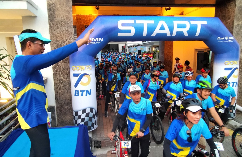 BTN Gelar Gowes 70 KM Pada Puncak HUT Ke 70