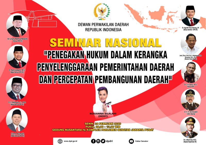 DPD RI Alan Gelar Seminar Pencegahan KKN Pada Penyelenggaraan Pemda