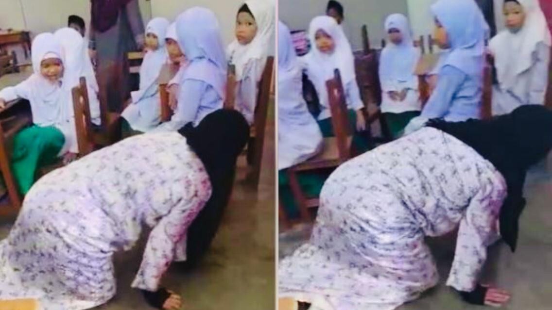 Anaknya Dihukum, Wali Murid Ini Tega Minta Gurunya Merangkak Keliling Kelas