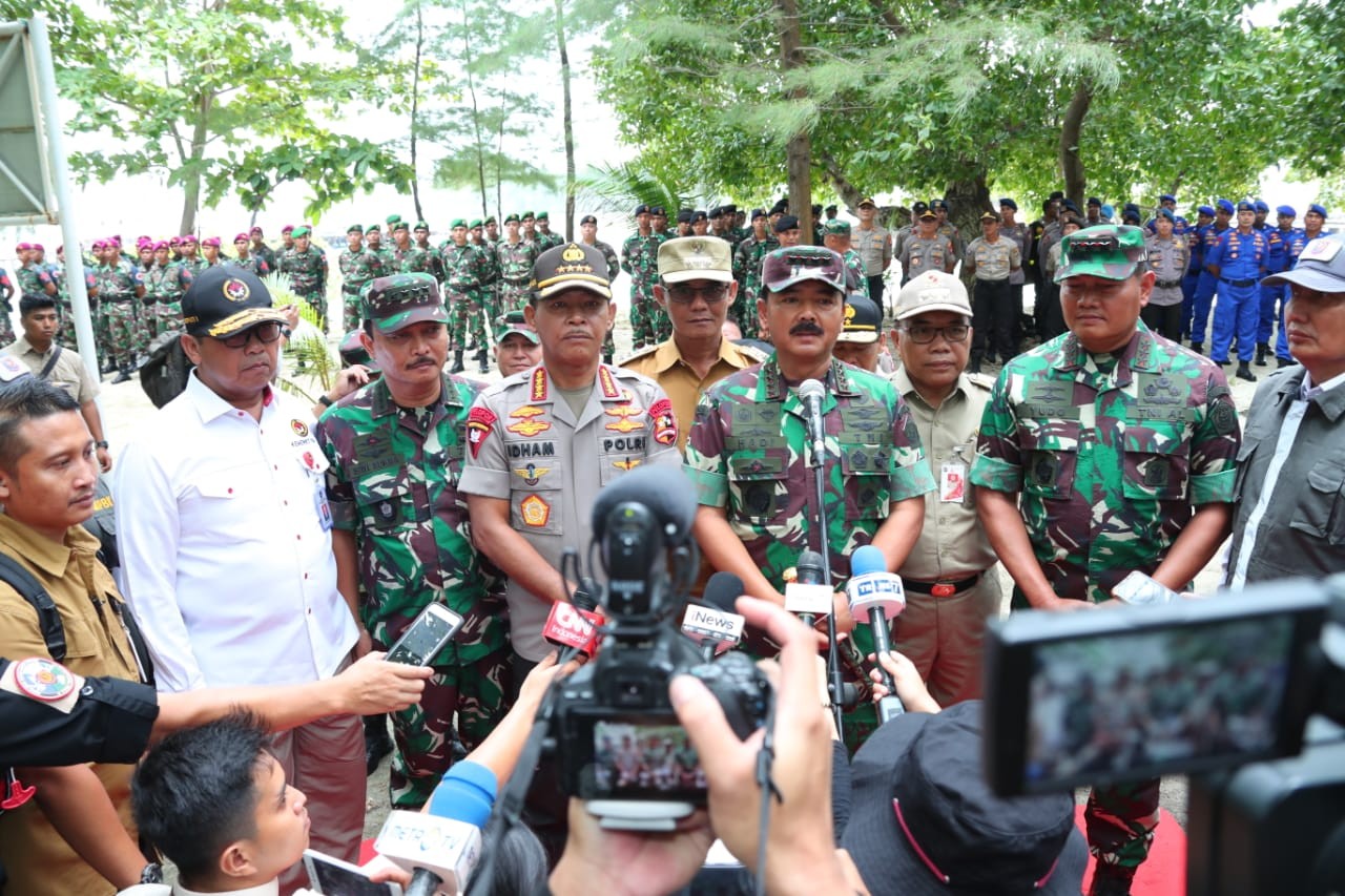 Panglima TNI Tinjau Lokasi Observasi WNI di Pulau Sebaru