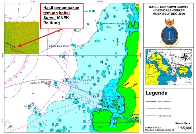 Pushisdrosal  TNI AL Temukan Kabel  Bawah Laut  Tak Bertuan Di Selat Gelasa
