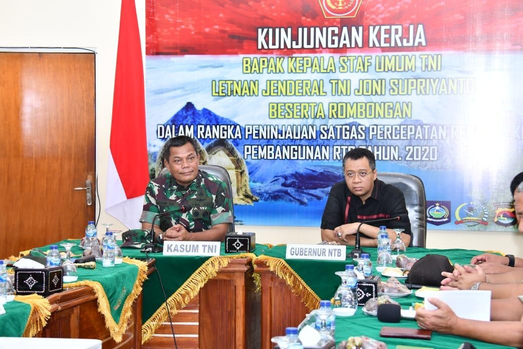 Kasum TNI Tinjau Rehab Rekonstruksi Hunian di NTB