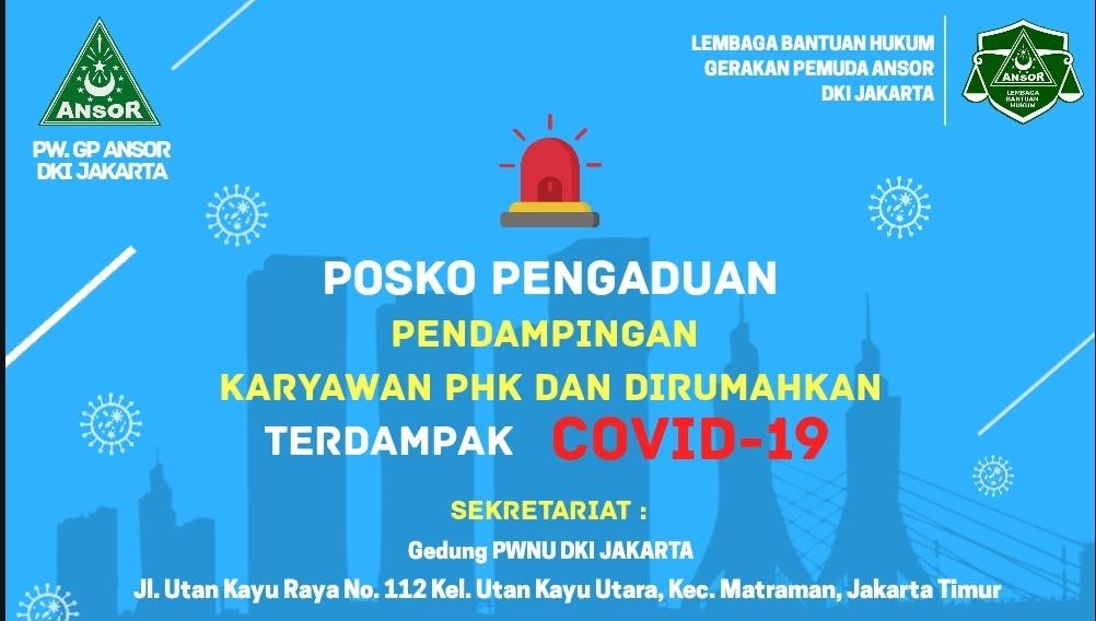 Anggota DPRD DKI Dukung LBH Ansor DKI Bantu Pekerja Terdampak Covid-19