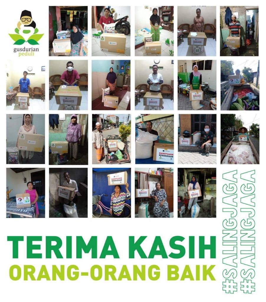 GUSDURian Peduli Salurkan Bantuan pada Warga Terdampak Covid-19 di 60 Kota