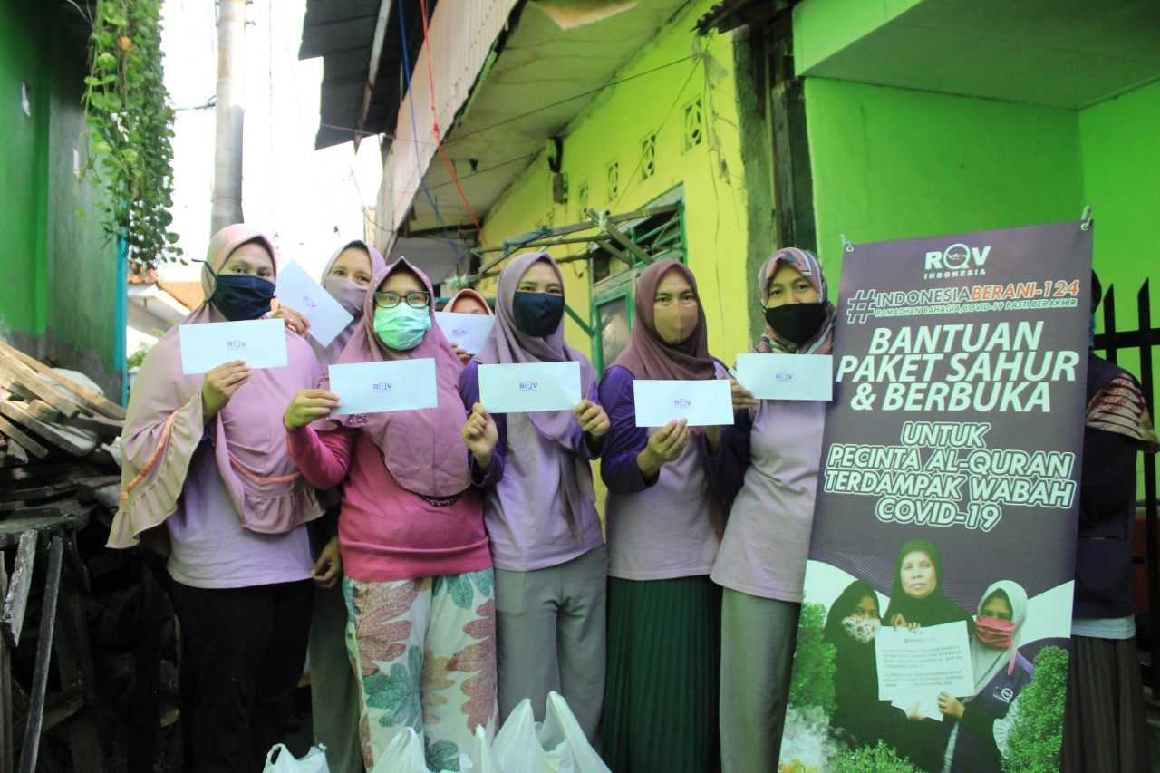 RQV Indonesia Berbagi untuk Keluarga Pecinta Al-Qur’an Terdampak Corona