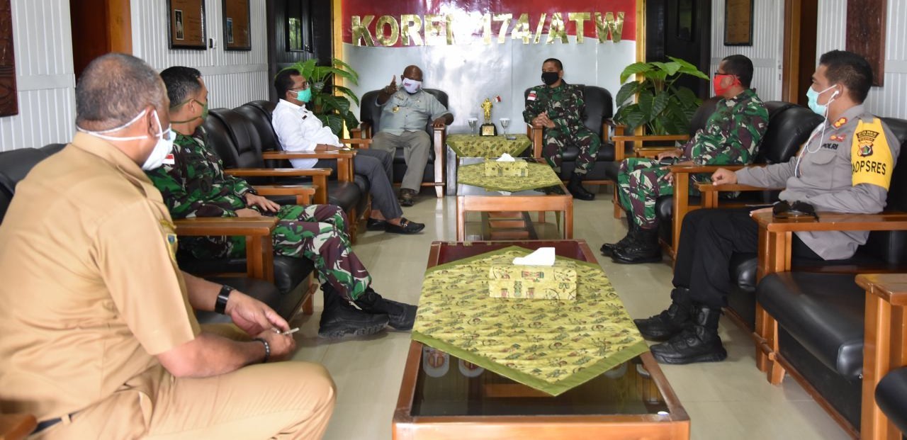 Danrem 174/ATW Terima Kunjungan Bupati Merauke