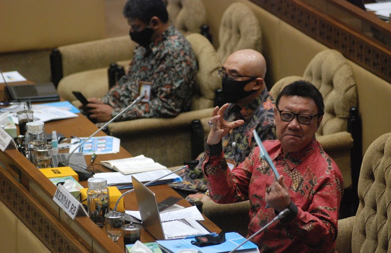 Menpa RB Tjahjo Kumolo Raker Dengan Komisi II DPR