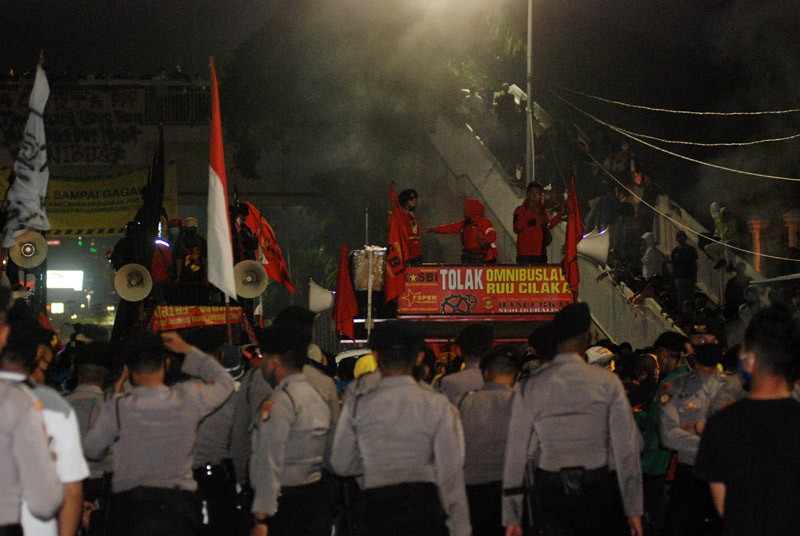 Demo Tolak RUU Omnibus Law Bubar