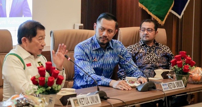 Silaturrahmi ke Partai Kabah, AHY Bahas Ekonomi Hingga UU Pemilu