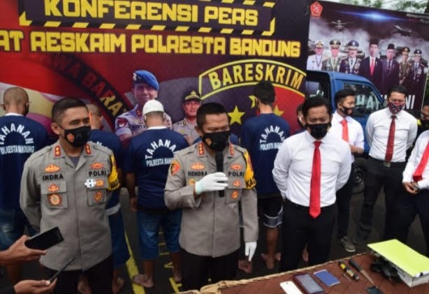Satreskrim Polresta Bandung Amankan 6 Tersangka