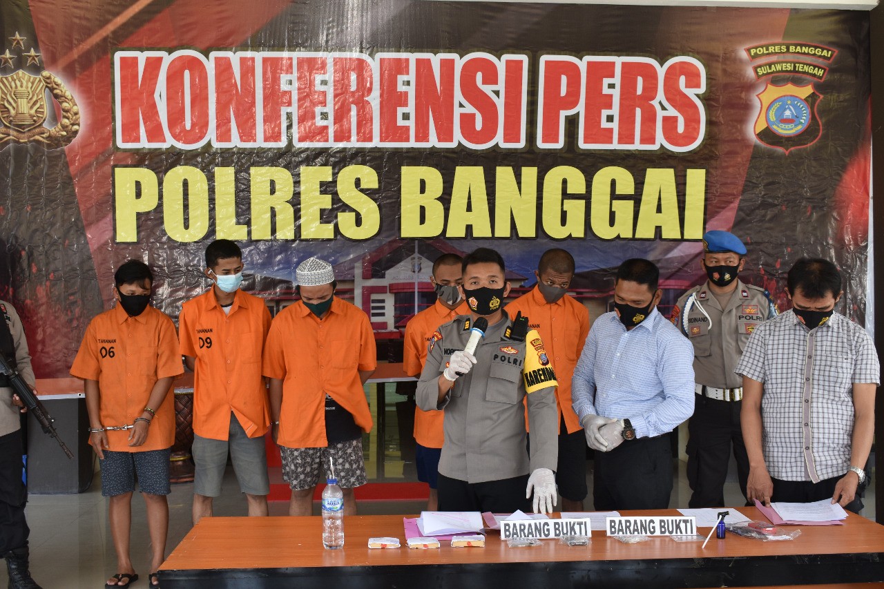 Agustus Hingga Oktober 2020 Polres Banggai Bekuk Delapan Pelaku Narkoba