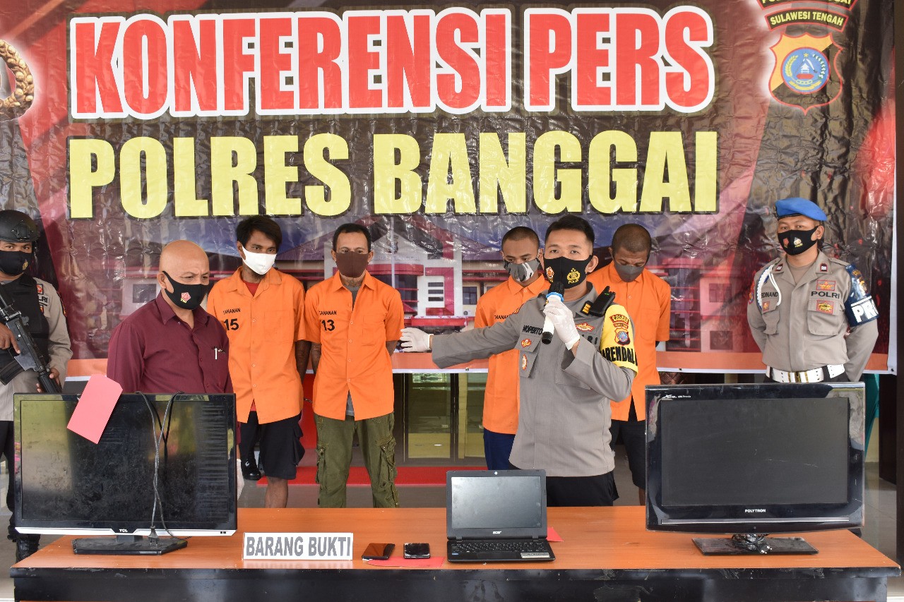 Polres Banggai Bekuk Empat Tersangka Curat, Dua Diantaranya Residivis