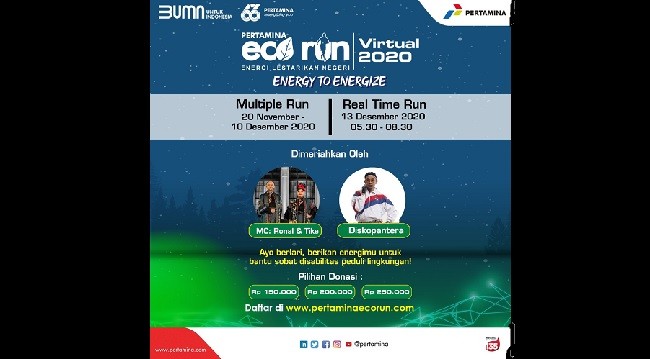 3000 Runner Peduli Disabilitas Mulai Multiple Run di Pertamina Virtual Eco Run