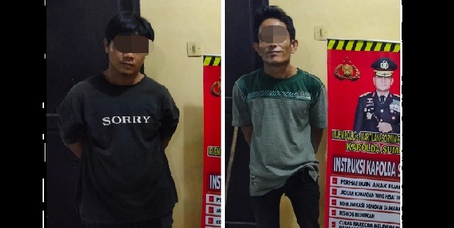 Polsek Perbaungan Bekuk Dua Pelaku Pembobol Kios Ponsel 