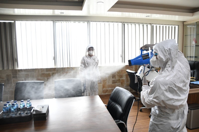 Penyemprotan Ruang Anggota Dewan