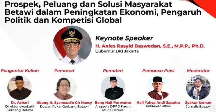 Anies Ingin Betawi Jeli Baca Trend Perubahan