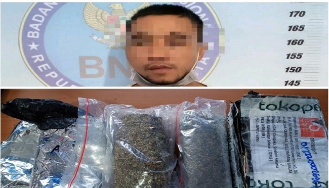 Di Tengah Bencana Banjir, BNNP Ungkap Pengiriman Paket Ganja di Kalsel