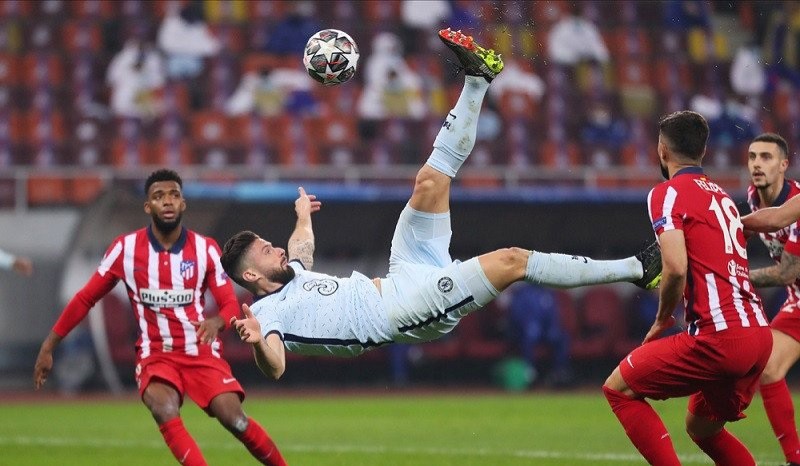 Chelsea Menangi Leg Pertama atas Atletico Berkat Gol Akrobatik Giroud