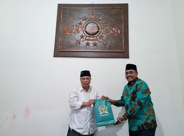 Silaturahim ke Kiai Muhyiddin Ishaq, Gus Jazil Minta Nasihat Kembangkan NU DKI