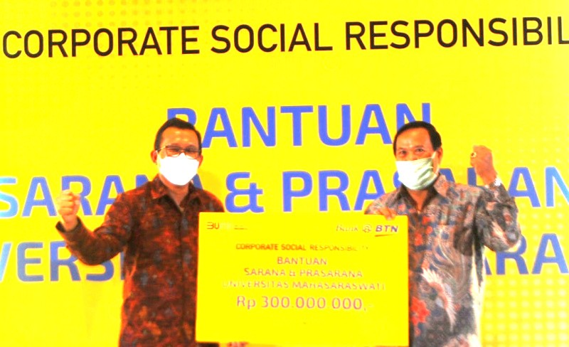BTN Bangun Sarana Prasarana UNMAS Bali